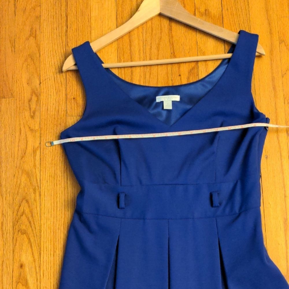 New York & Company Blue Ruched mini Dress - Picture 9 of 12